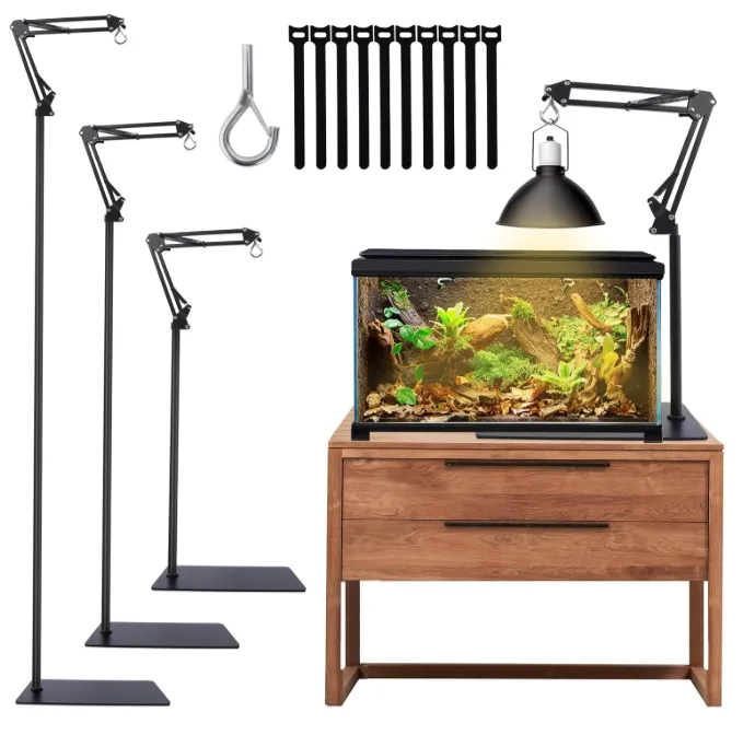 Lamp Stand Adjustable Height 15.7-73.6" with 360°Adjustable Swing Arm